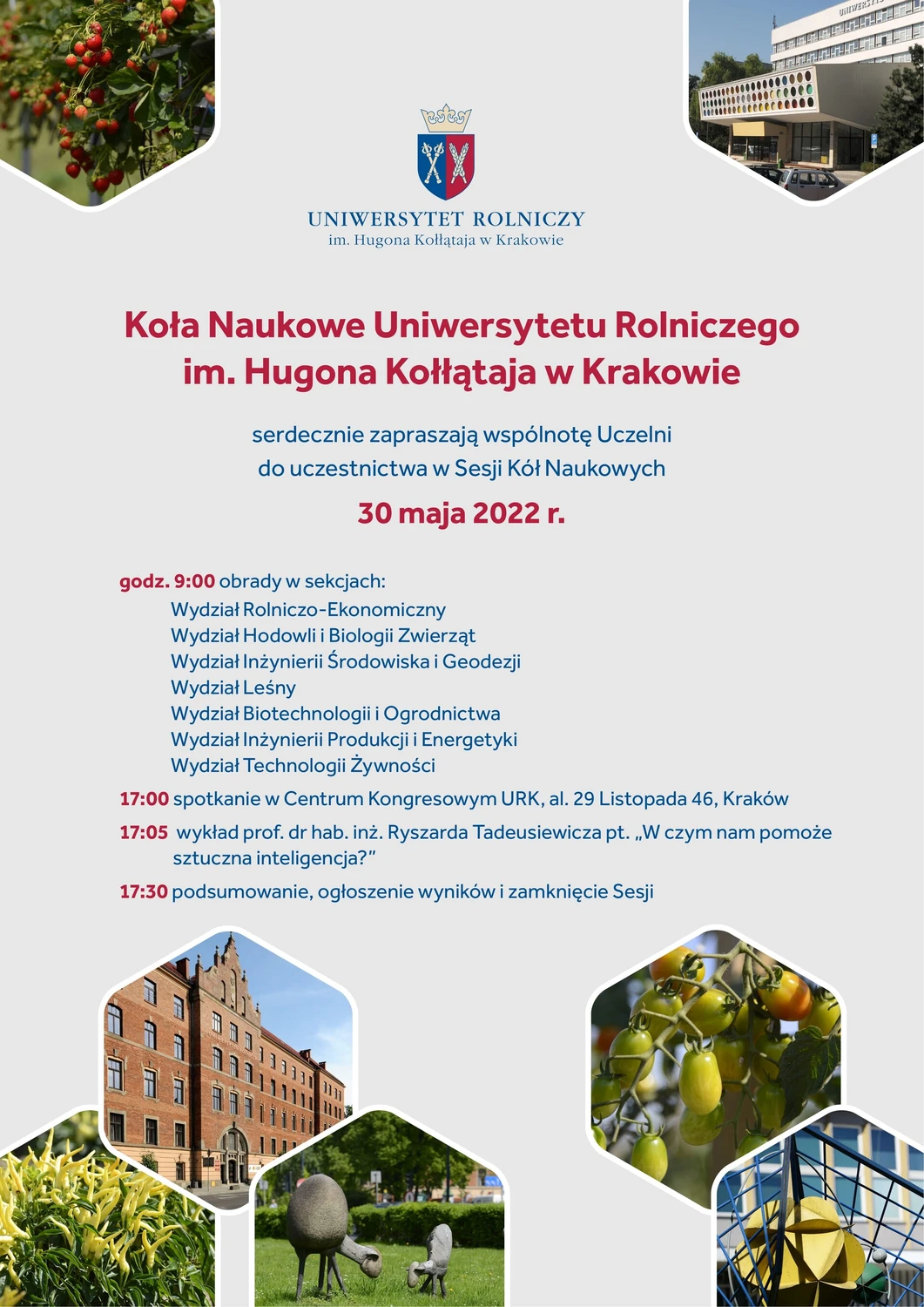 Plakat informujący o programie wydarzenia